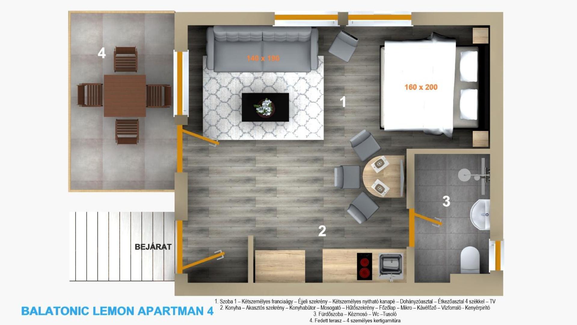 Balatonic Lemon Apartmanhaz Siófok Quarto foto
